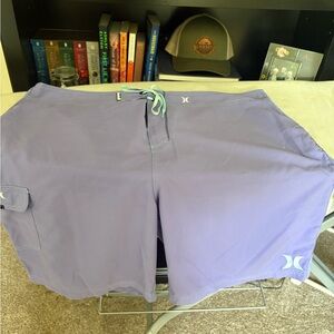 Hurley Lavender Swim Shorts with Mint Accents